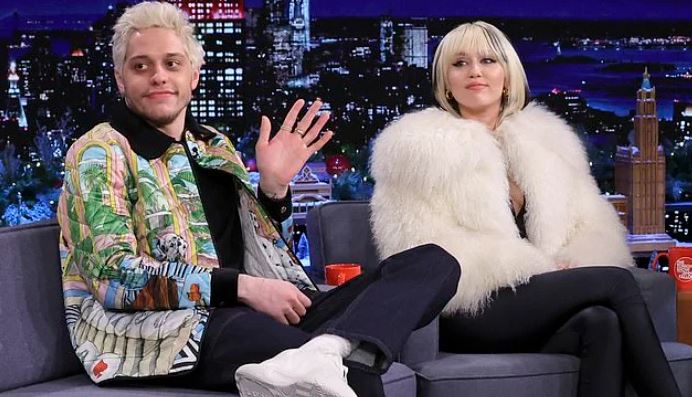 Miley Cyrus and Pete Davidson on Jimmy Fallon Show